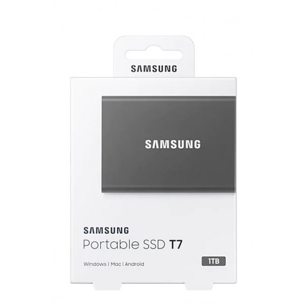 Накопичувач зовнішній SSD 1TB Samsung T7 Titan Gray (MU-PC1T0T/WW)