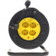Подовжувач на котушці PowerPlant JY-2002/20 (PPRA10M200S4) 4 розетки, 20 м, чорно-жовтий