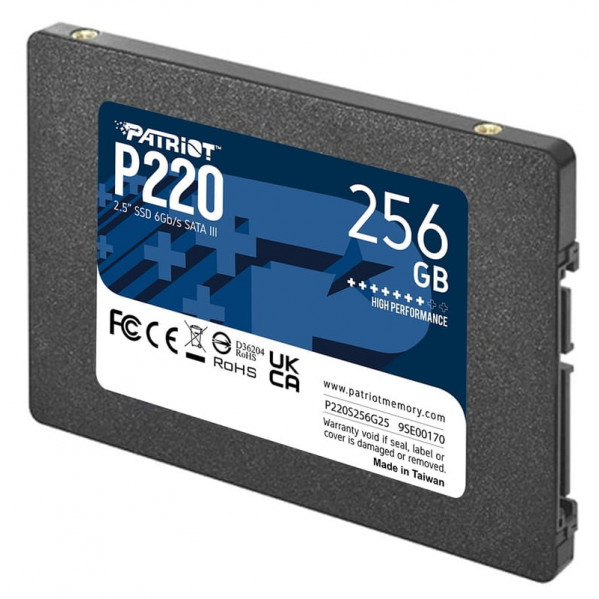 Накопичувач SSD  256GB Patriot P220 2.5" SATAIII TLC (P220S256G25)