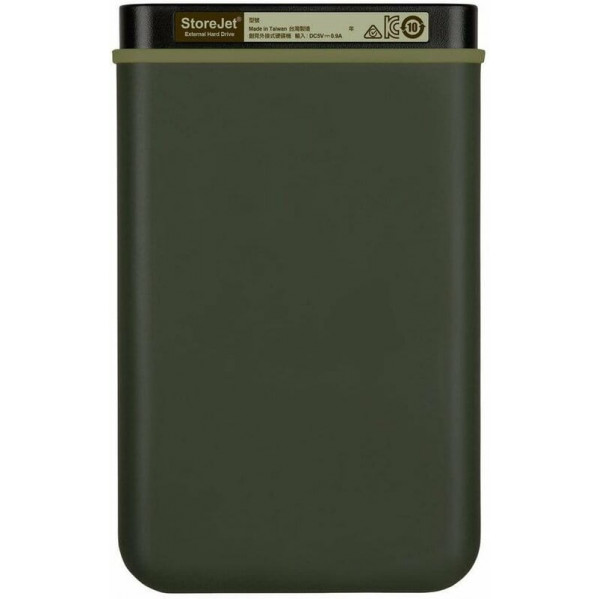 Накопичувач зовнiшнiй HDD 2.5" USB 2.0TB Transcend StoreJet 25M3 Military Green Slim (TS2TSJ25M3G)
