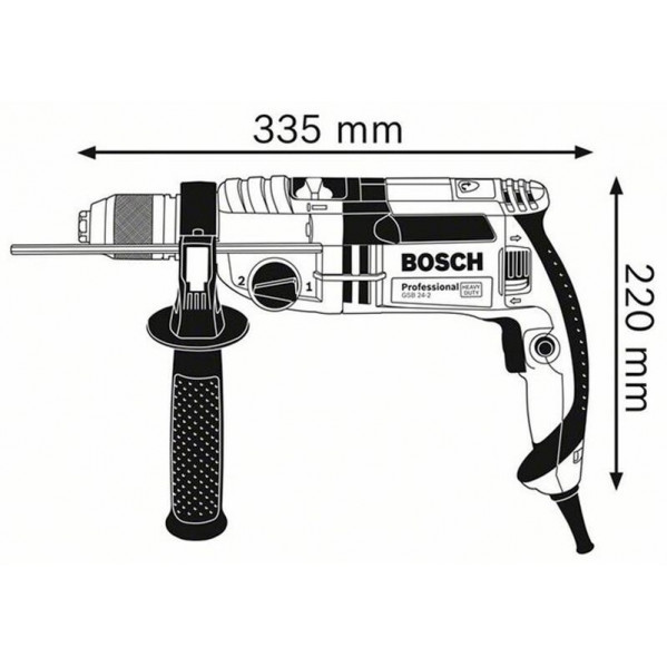 Електродриль Bosch GSB 24-2 БЗП (060119C801)