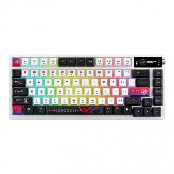 Клавіатура бездротова Asus ROG Azoth X NX Snow V2 EN PBT White (90MP044F-BKUA30)