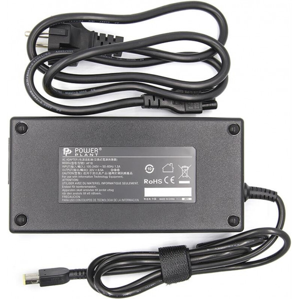 Блок живлення PowerPlant для ноутбуков IBM/Lenovo 220V, 170W 20V 8.5A (USB) (IB170HUSB)