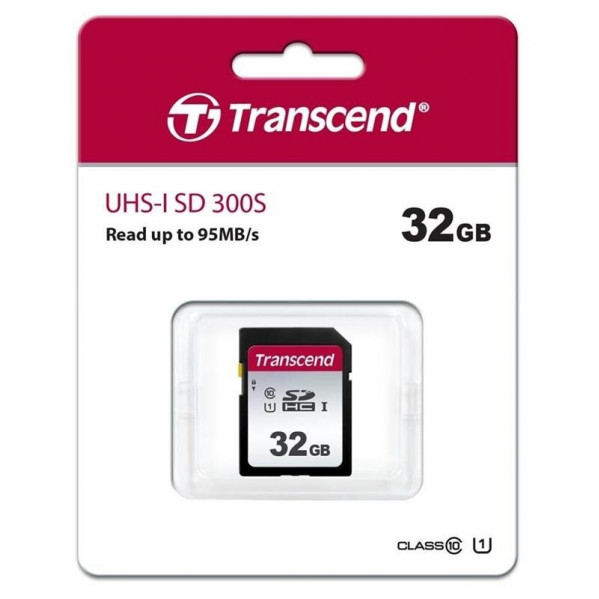 Карта пам`яті SDHC 32GB UHS-I Class 10 Transcend 300S (TS32GSDC300S)