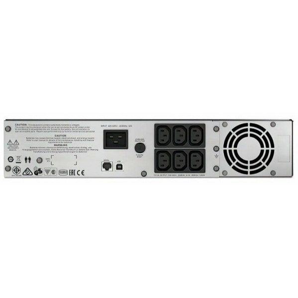 Джерело безперебійного живлення APC Smart-UPS C RM 2000VA LCD, Lin.int., 6 x IEC, RJ-45, USB, LCD, металл (SMC2000I-2U)