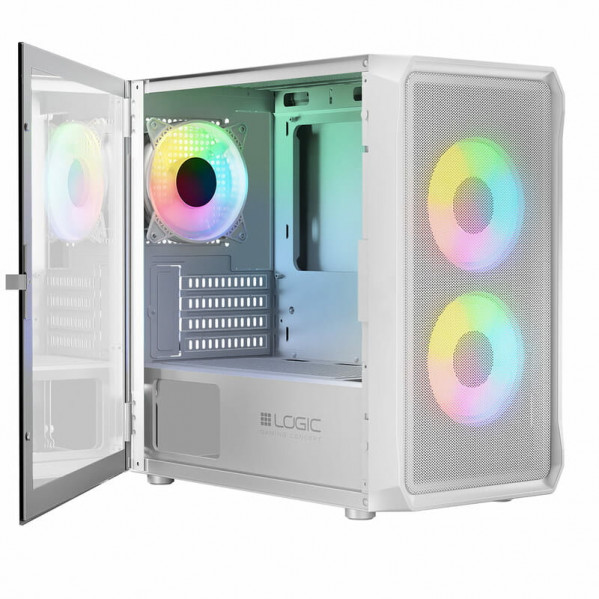 Корпус LogicConcept Portos ARGB Mini White без БЖ (AM-PORTOS-20-0000000-0002)