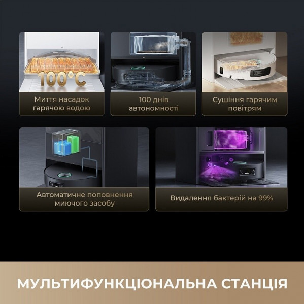 Робот-пилосос Dreame Aqua 10 Ultra Track Complete Black (RLR81CE-1-BL)