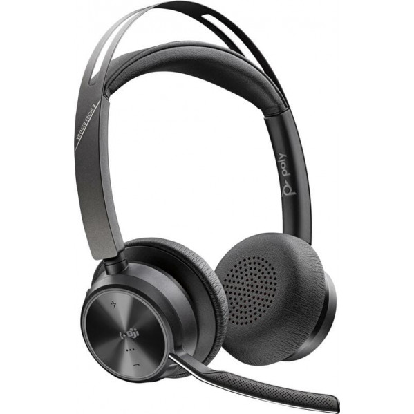 Bluetooth-гарнітура Poly Focus 2 MS Black (9T9J6AA)