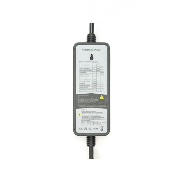 Мережевий зарядний пристрій Digitus EV Single Phase 3.7kW, 5 m, Schuko to Type 2 (DK-1P16-A-050-BL)