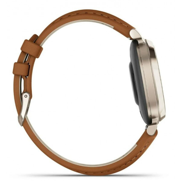 Смарт-годинник Garmin Lily 2 Cream Gold with Tan Leather Band (010-02839-60)
