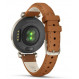 Смарт-годинник Garmin Lily 2 Cream Gold with Tan Leather Band (010-02839-60)