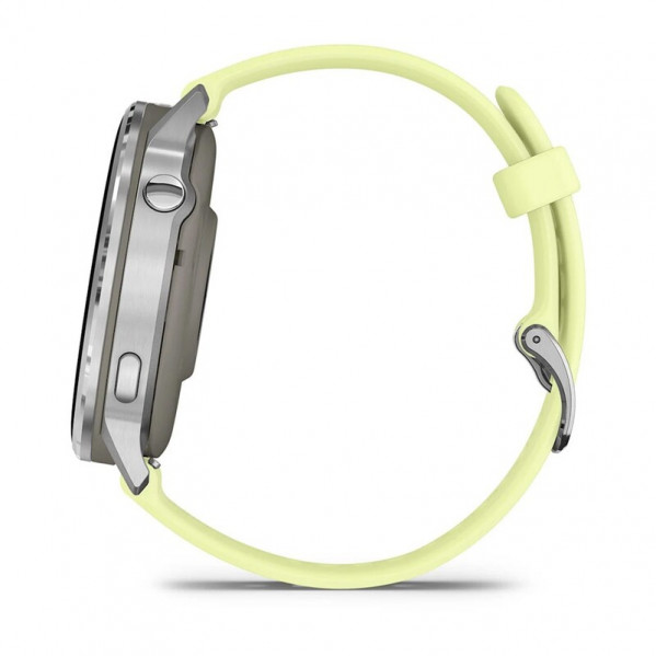 Смарт-годинник Garmin Venu 4 45mm Silver Bezel with Citron Silicone Band (010-03014-02)