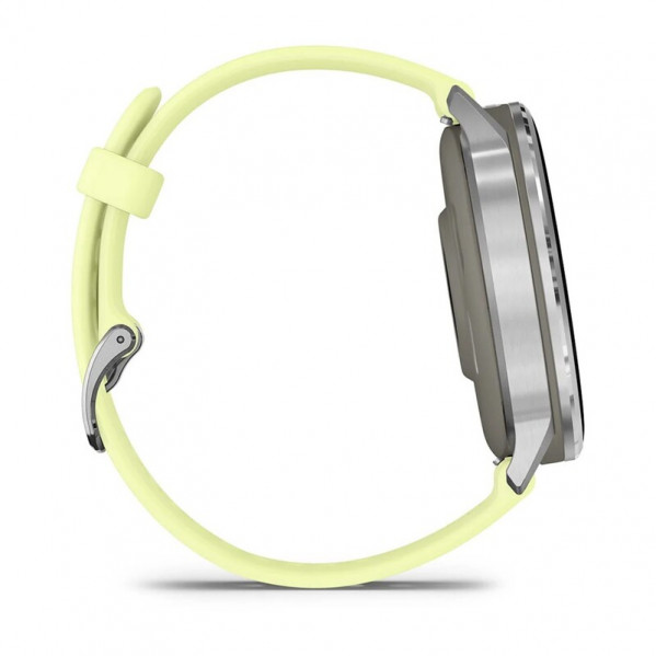 Смарт-годинник Garmin Venu 4 45mm Silver Bezel with Citron Silicone Band (010-03014-02)