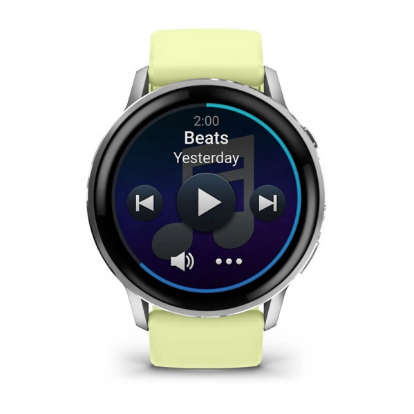 Смарт-годинник Garmin Venu 4 45mm Silver Bezel with Citron Silicone Band (010-03014-02)