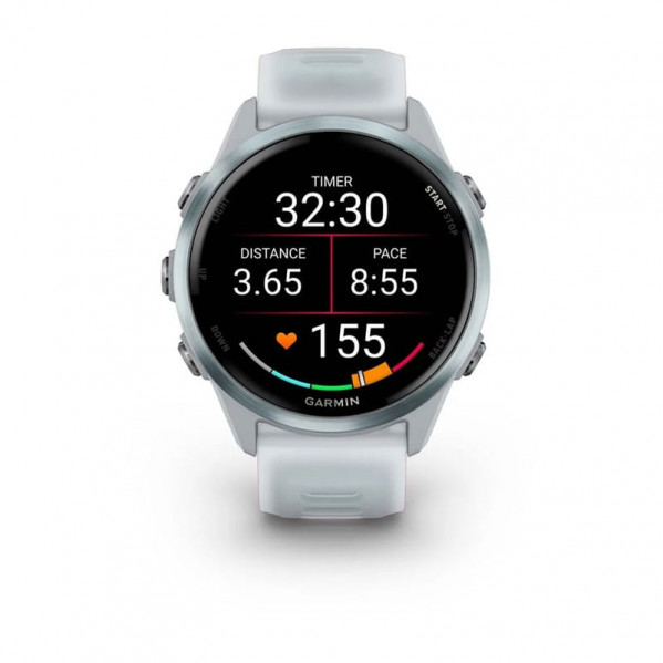 Смарт-годинник Garmin Forerunner 570 42mm Cloud Blue with Cloud Blue/Translucent Whitestone with Silver Buckle (010-02970-41)