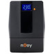 Джерело безперебійного живлення NJOY Horus Plus 600 (PWUP-LI060H1-AZ01B) Lin.int., AVR, 2 x евро, USB, LCD, пластик