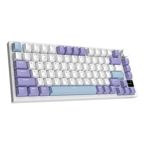 Клавіатура бездротова Ajazz AK820 Pro Flying Fish Switch Purple RGB With Screen (AK820PRO-FF-PWB)
