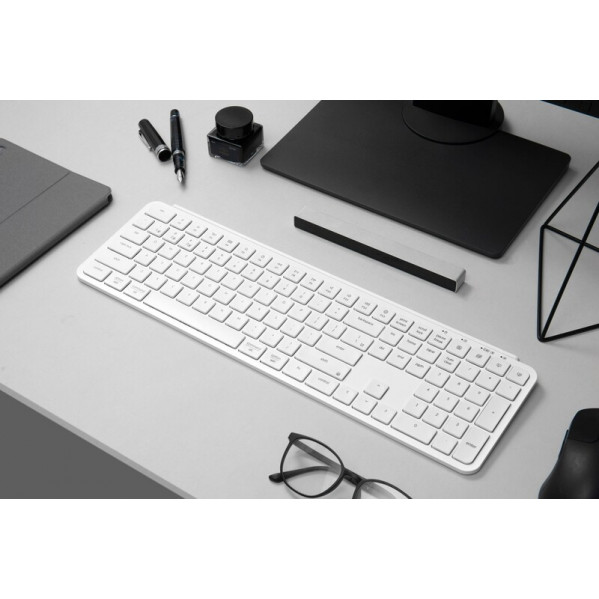 Клавіатура бездротова Keychron B6 Pro Ultra-Slim Ivory White (B6P-K8-UA)