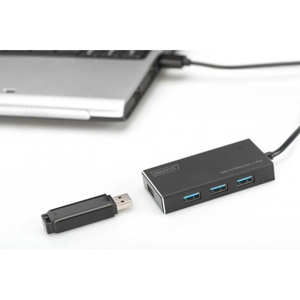 Концентратор USB3.0 Digitus (DA-70240-1) 4хUSB3.0