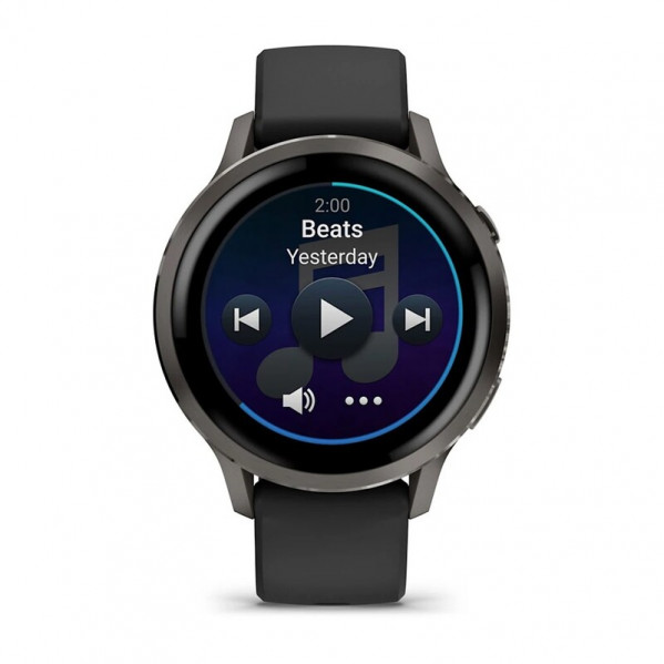 Смарт-годинник Garmin Venu 4 41mm Slate Bezel with Black Silicone Band (010-03013-02)