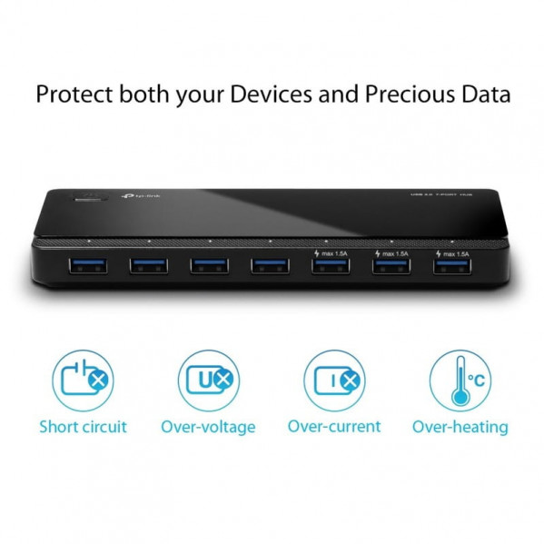 Концентратор USB3.0 TP-Link UH700 Black 7хUSB3.0