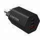 Мережевий зарядний пристрій Canyon Exagon 65 GaN 65W 2xPD 1xQC EU Black (CND-CHAHEX65B)