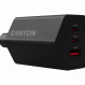 Мережевий зарядний пристрій Canyon Exagon 65 GaN 65W 2xPD 1xQC EU Black (CND-CHAHEX65B)