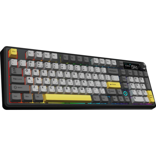 Клавіатура бездротова Ajazz AK980 V2 Maillard Switch Black (AK980-V2-M-BGY)