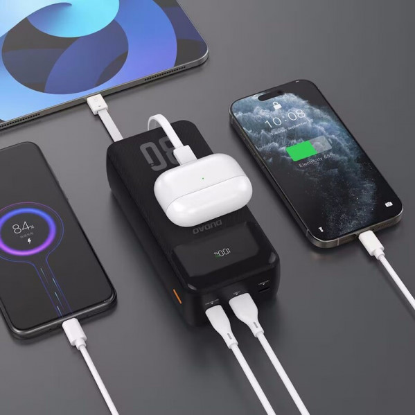 Універсальна мобільна батарея Dudao K15 Max 30000mAh 22.5W Black (6977196682478)